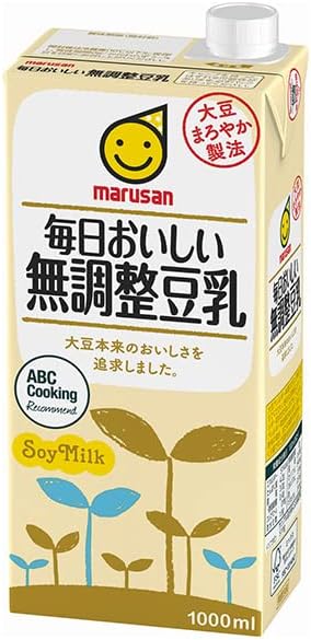 マルサン 毎日おいしい無調整豆乳 1000ml×6本 パック 1ケース