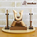 五月人形 木製兜飾り 木製 無垢材の兜 muku (むく) 立体大鍬形 弓・太刀 ハードメイプル突板 半円形敷板セット GOWD-MWM-N-W27 2025年...