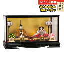 雛人形 コンパクト ケース飾り 横山一彦作 彩春 黒塗り ガラスケース飾り 平安豊久 HNH-HJ-228おひなさま お雛様 ひな人形 かわいい おしゃれ イン...