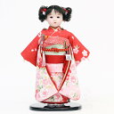 市松人形 松寿作 市松人形 京友禅 赤 桜に桜 松寿 ICMY-BA26016-19おひなさま お雛様 ひな人形 かわいい おしゃれ インテリア モダン