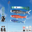 鯉のぼり 庭用 豪(ごう) 8m 6点 庭園用 大型セット/ポール別売り 吹流し+鯉3匹+矢車+ロープセット徳永鯉のぼり カタログ 純正品 ポリエステル 撥水加...