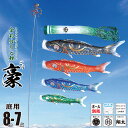 鯉のぼり 庭用 豪(ごう) 8m 7点 庭園用 大型セット/ポール別売り 吹流し+鯉4匹+矢車+ロープセット徳永鯉のぼり カタログ 純正品 ポリエステル 撥水加...