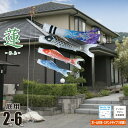鯉のぼり 庭用 蓮(れん) 2m 6点 庭園用 スタンドセット 吹流し+鯉3匹+矢車+ロープ+ポール+庭園用スタンド(砂袋付き)セット徳永鯉のぼり ナイロン 撥...