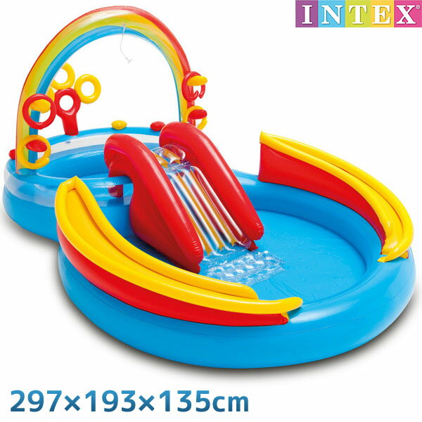 プール レインボーリング プレイセンター 297×193×135cm 対象年齢：3歳以上 SWM-PL-57453INTEX インテックス すべり…