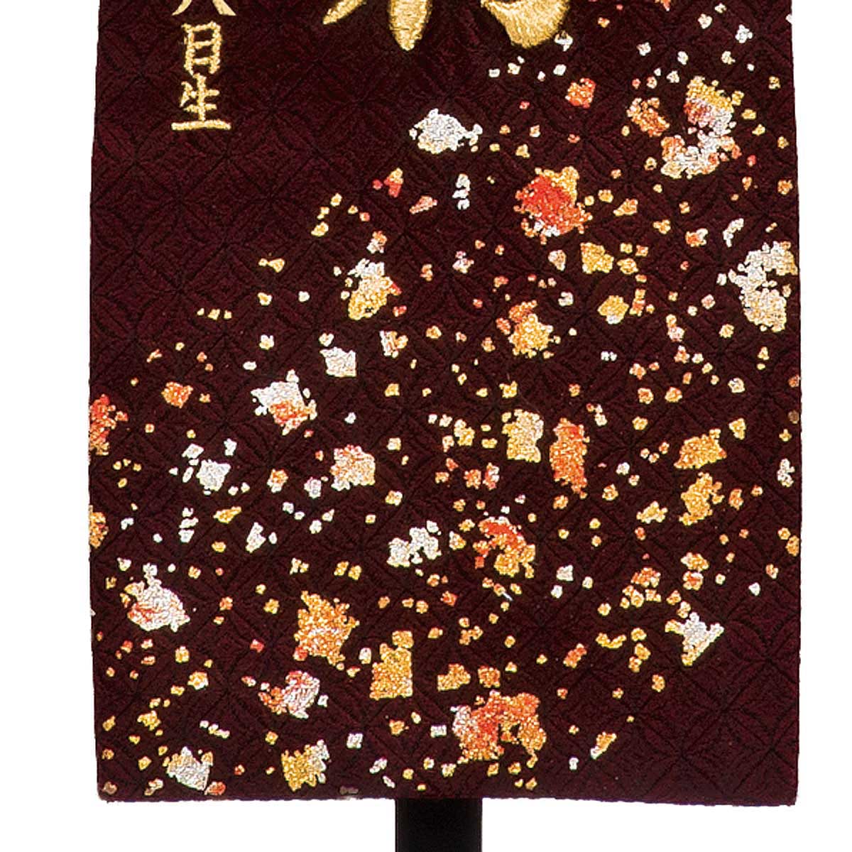 名前旗 立体刺繍名前旗 正絹箔ちらし 台付セット 桃の節句 お雛様 ひな祭り 雛祭り 女の子 女性 節句 命名旗 座敷旗 tph-343127 送料無料