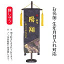 名前旗 刺繍仕立て 名前旗 爛豪 らんごう 黒 (特中) 毛せん付 端午の節句 こどもの日 男の子 男性 節句 命名旗 座敷旗 TPI-7621-24 送料無料