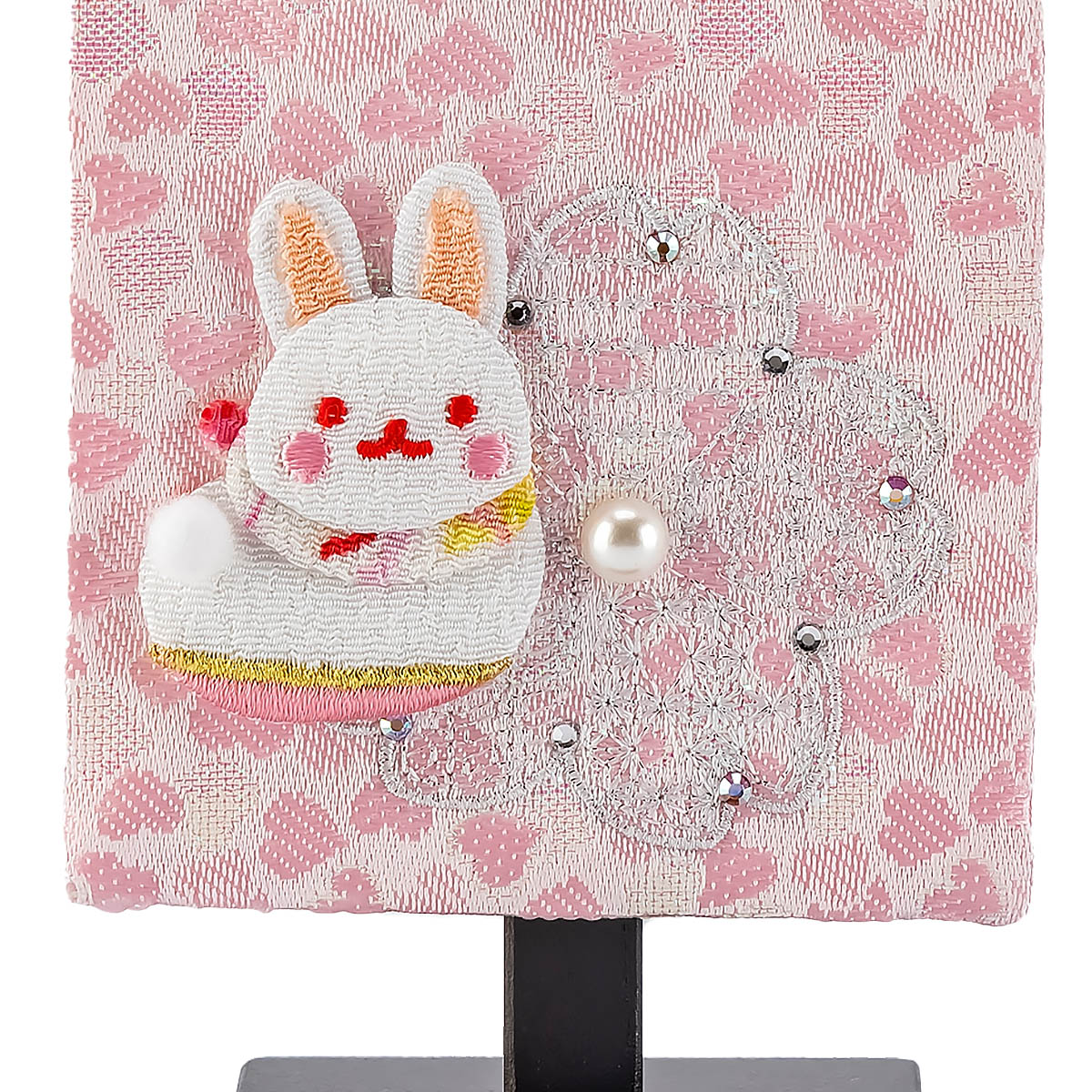 名前旗 刺繍仕立て ちっちゃな 名前旗 おとめさくら ラインストーン （特小） 桃の節句 お雛様 ひな祭り 雛祭り 女の子 女性 節句 命名旗 座敷旗 TPI-7630-27 送料無料 3