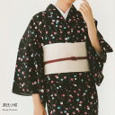 ウール 着物 羽織 反物 源氏小紋 手染めウール小紋 黒色に梅枝柄 みゆき15【送料無料】【RCP】