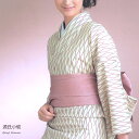ウール 着物 羽織 反物 源氏小紋 手染めウール小紋 オフホワイトに立涌 みゆき32【送料無料】【RCP】