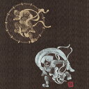 甚平 風神雷神 手描き絵 メンズ 男性 131-1607 じんべい 上下セット ゆったりサイズ おしゃれ甚平 限定販売