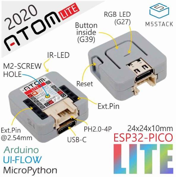 M5Stack ATOM LiteM5STACK-C008[ե֥å ޥ IoT ⥸塼 Żҹ ͳ]