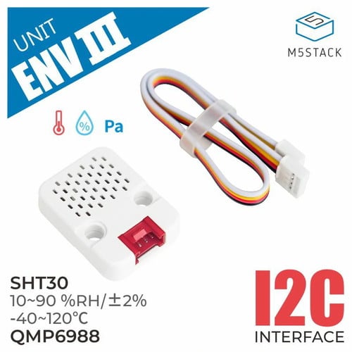 M5Stack M5Stack用温湿度気圧センサユニットVer.3(ENV III)【M5STACK-U001-C】[エムファイブスタック マイコン IoT モジュール 電子工作 自由工作 夏休み]