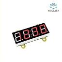 M5Stack M5Stack用赤色7セグメント4桁デジタルクロックユニット【M5STACK-U146】[エムファイブスタック マイコン IoT モジュール 電子工作 自由工作 夏休み]