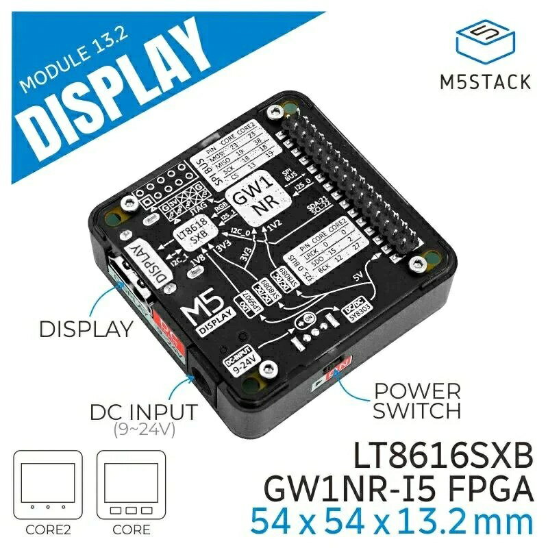 M5Stack M5Stack用ディスプレイモジュール(HDMI出力)【M5STACK-M126】[エムファイブスタック マイコン IoT モジュール 電子工作 自由工作 夏休み]