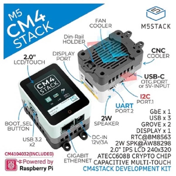 M5Stack M5Stack CM4Stack開発キット【M5STACK-K127】[エムファイブスタック マイコン IoT モジュール 電子工作 自由工作 夏休み]