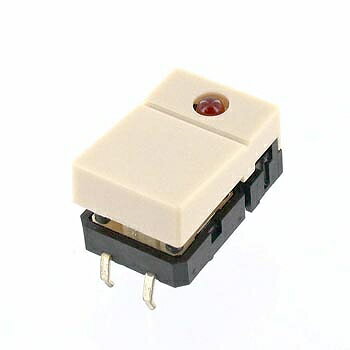 OMRON タクティルスイッチ (操作部:ライトグレー、LED:赤) 【B3J-2000】
