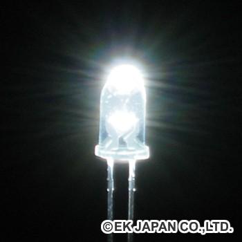 EK JAPAN 超高輝度LED 白色・3mm・5個入 【LK-3WH】