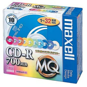 日立マクセル CD-Rメディア(700MB・10枚・ カラーミックス) 【CDR700S.MIX1P10S】