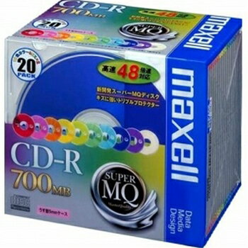 日立マクセル CD-Rメディア(700MB・20枚・カラーミックス) 【CDR700S.MIX1P20S】