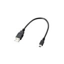 エレコム USB2.0ケーブル(A-mini-Bタイプ) 【U2C-GMM025BK】
