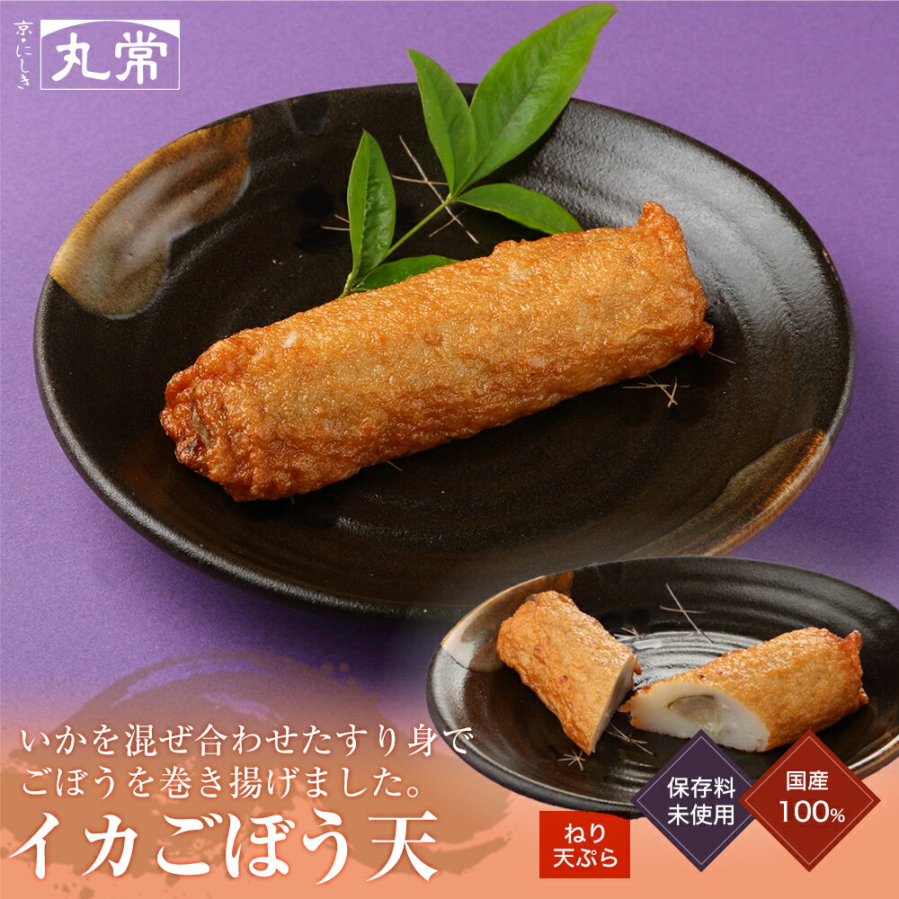 イカごぼう天　京都老舗かまぼこ店のねり天 惣菜 食べ物 ねり天ぷら おかず おつまみ 酒の肴 練り天 さつま揚げ かまぼこ おでん 創作..