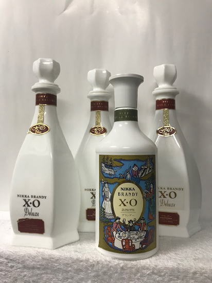 (空瓶) からびん ニッカブランデー X・O 空瓶4本セット