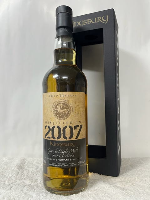 (世界生産本数241本限定) リンクウッド 2007 14年 キングスバリー ゴールド カスクストレングス 59.5度 700ml 箱付