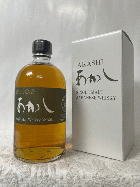 (江井ヶ嶋酒造) ホワイトオーク シングルモルトウイスキー あかし 46度 500ml 箱付