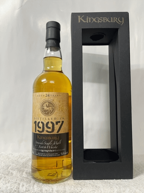 スパイサイドモルトのスーパースター！(世界総生産本数 259本！) グランロセス カスクストレングス1997 24年 キングスバリー ゴールド 51.5度 700ml 箱付