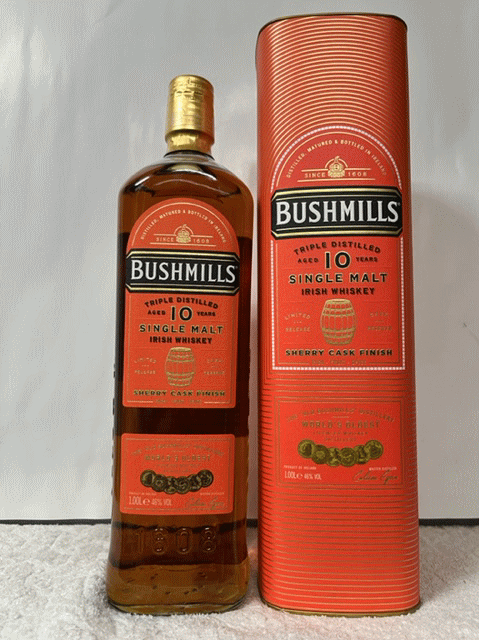ブッシュミルズ 10年 シェリーカスク シングルモルト 46度 1000ml 箱付