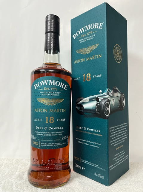 (数量限定品) BOWMORE ボウモア 18年 ディープ&コンプレックス アストン マーチンコラボ ボトル エディション オリジナル箱付 43度 700ml