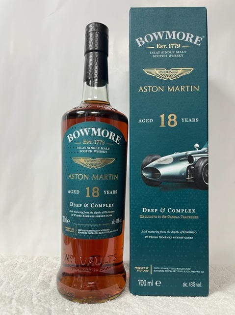 (数量限定品) BOWMORE ボウモア 18年 ディープ&コンプレックス アストン マーチンコラボ ボトル エディション オリジナル箱付 43度 700ml