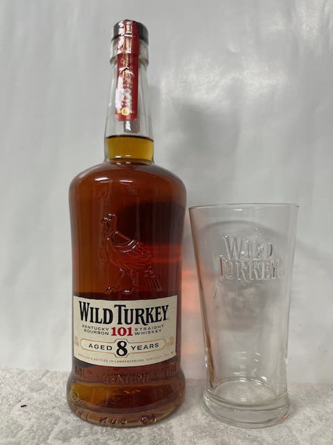 (正規品) ワイルドターキー 8年 50.5度 700ml &ダブルエンボスハイボールグラス×1個(景品)セット