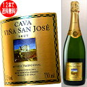 【同品12本で送料無料】 のお買い得!! カヴァ ヴィーニャ・サン・ホセ ブリュット 白 (スペイン-スパークリング・ワイン) 750ml