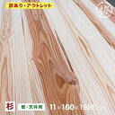 【訳あり】杉 羽目板(壁・天井材)(無節・上小) (木材 11×160×1985mm 10枚入り)1束 ●本実目透し加工日曜大工 DIYに 壁材 天井材 天然木...