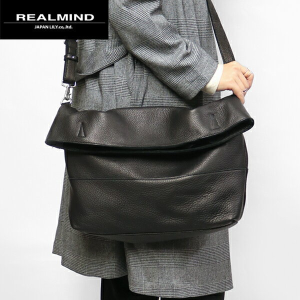 牛革 トートバッグ レディース REALMIND リアルマインド LILY リリー ワイル aa0452 シンプル シュリンクレザー A4 大判 大容量 ソフト 2way 本革 革 レザー 軽い 新生活