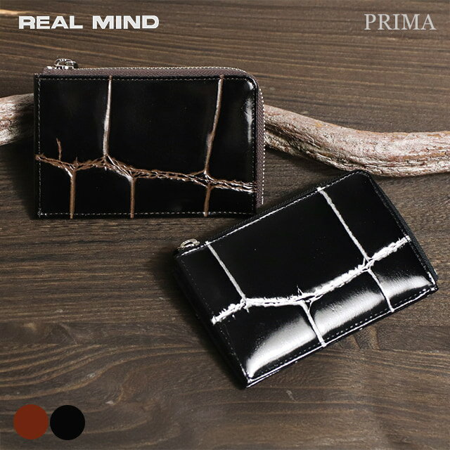 Rakuten - 牛革 ミドル財布 折財布 レディース メンズ REALMIND リアルマインド LILY リリー PRIMA プリマ 230164 クロコ型押し エレガント Lファスナー スリム 薄型 薄い 本革 革 レザー 軽い ブランド おしゃれ 20代 30代 40代 50代 60代 70代