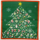 彩時記小風呂敷〔クリスマス〕サンタ クリスマスツリー シャンタン 冬 綿ふろしき サンタクロース 雪の結晶 クリスマス ギフト プレゼント 年末 師走