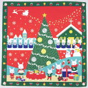 四季彩布 小風呂敷 〔クリスマスナイト〕クリスマス クリスマスツリー シャンタン 冬 綿ふろしき うさぎ 雪の結晶 雪だるま 讃美歌 サンタクロース クリスマス...