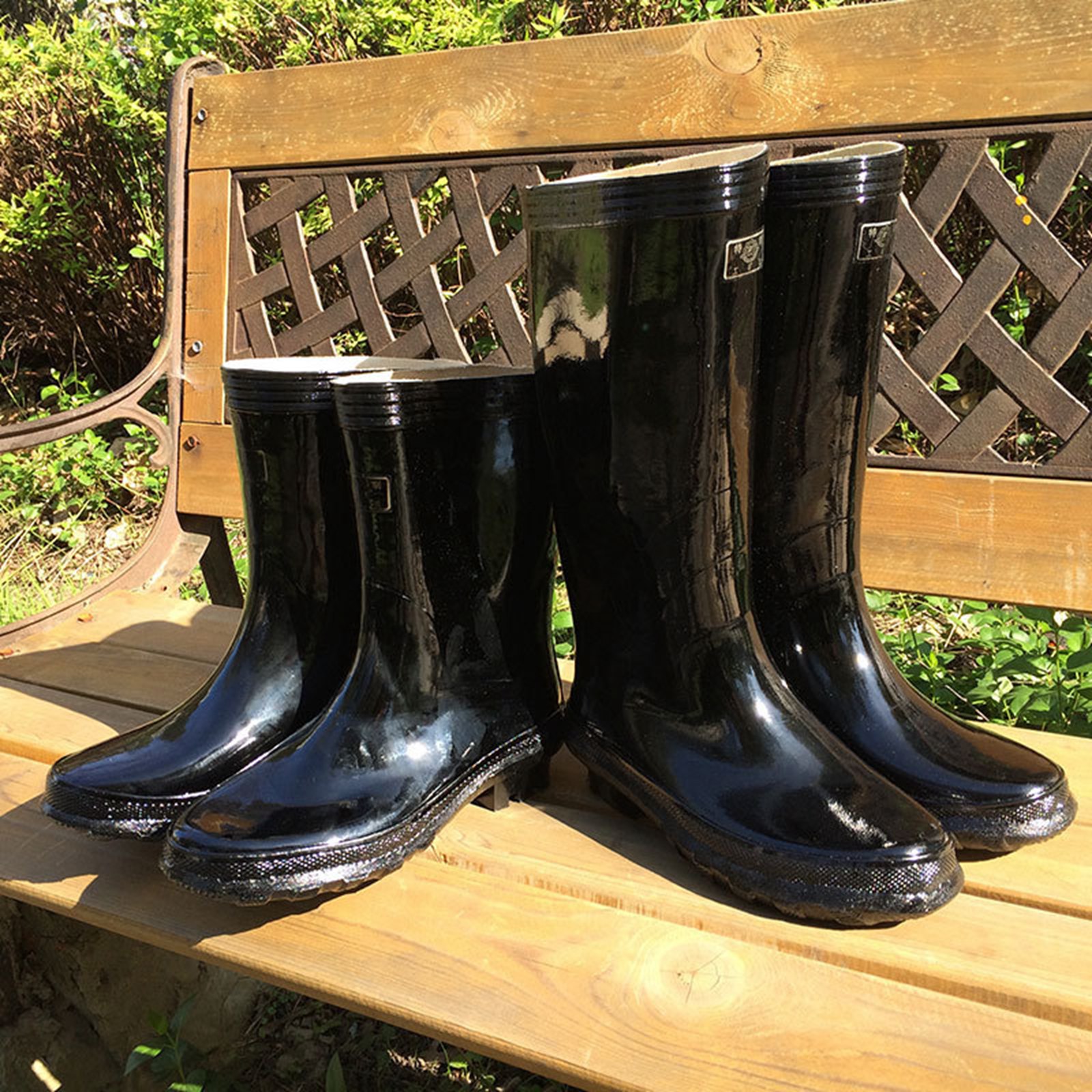 大きいサイズ レインブーツ メンズ レディース ロング丈 長靴 ロングブーツ エナメル フラット スリッポン サイドゴア 雨用 台風でも対応 生活防水対応 自転車 園芸 通勤通学 花見 泥除け 春夏春夏