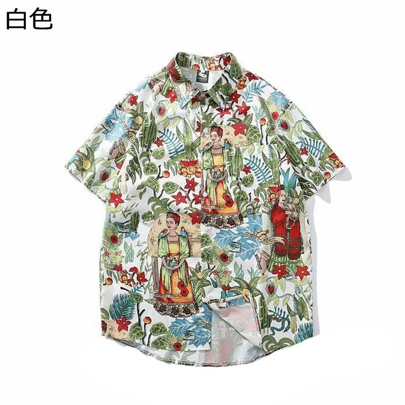 半袖シャツ ビーチシャツ アロハ 春夏 メンズ 襟付き ビックシルエット 総柄シャツ ボタンダウン 軽量 スタンドカラー 通気 速乾 uvカット 日焼け止め 大人コーデ ビーチ リゾート イベント 通学通勤