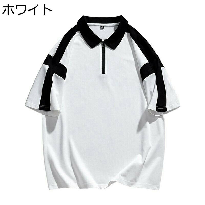 ポロシャツメンズファスナー付4xl...