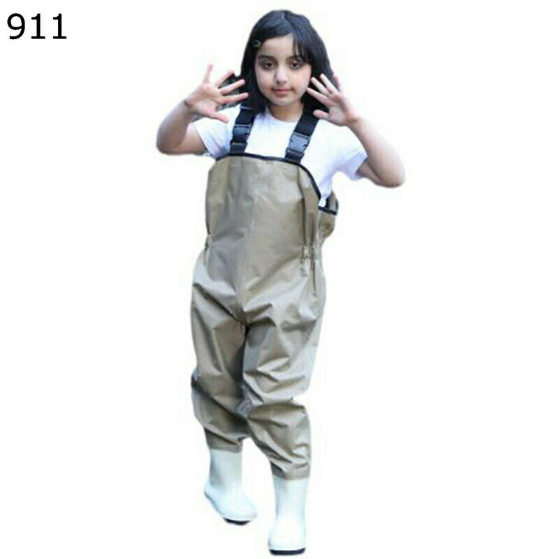 Wear - チェストハイウェーダー 子供 キッズ ウェーダー スーツ キッズプレイウェア 遊び着 レインパンツ 胴付き 防水つなぎ 砂掘 水族館 防撥/防風/防汚 幼稚園 保育園 防汚 川 海 田んぼ釣り
