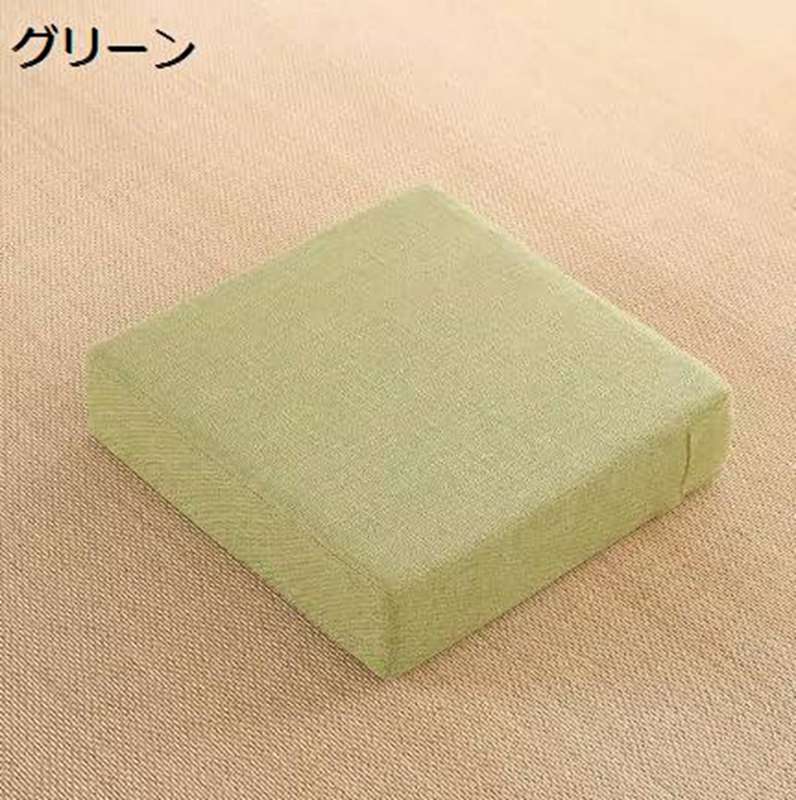クッション 座布団 高反発 極厚 四角 座椅子 リネン フロアクッション 瞑想 瞑想用 スツールクッション 厚み 腰痛 角型 部屋 雑貨 インテリア 洗える