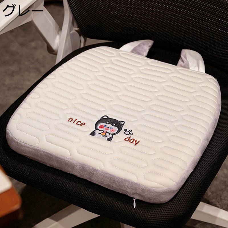 車いすざぶとん ラテックス 厚さ4cm 座布団 クッション 低反発 抱き枕 椅子用 厚い 冷感 春夏 ソファー・いす・車用 可愛い 体圧分散 清潔やすい オフィス 学校 自宅用 プレゼント