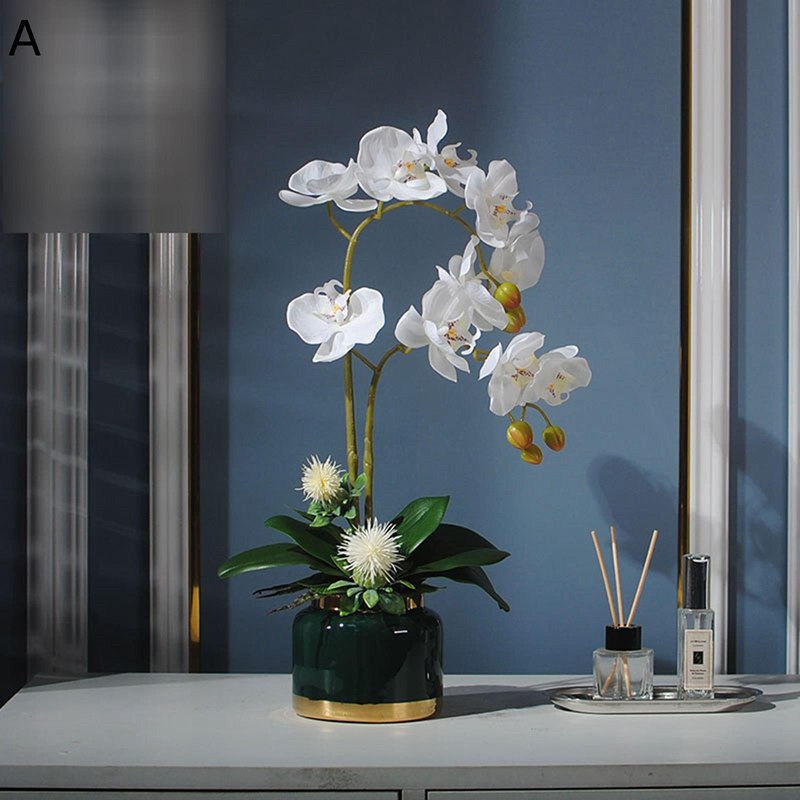 造花インテリア 胡蝶蘭 鉢植え 枯れない花 ミニ花器 装飾花 観葉植物 リアル 本物そっくり 枯れない おしゃれ モダン 北欧 撮影 美術館 ホーム 庭園 キッチン オフィス アート 卓上置き 植物装飾