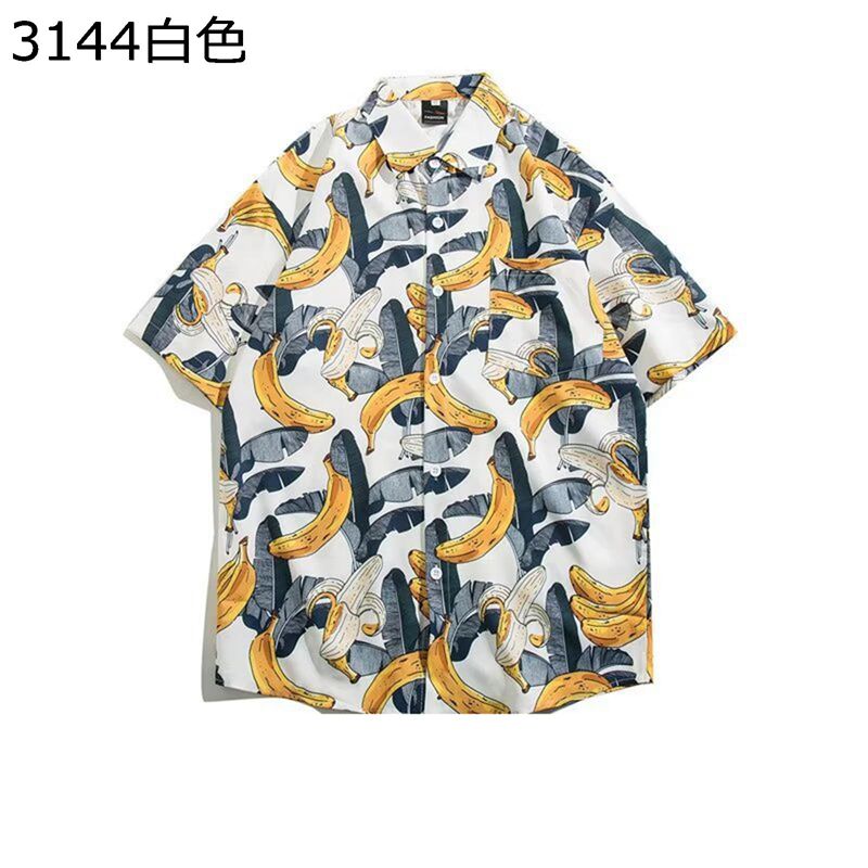 アロハシャツ 前開き シャツ ボタンダウン メンズ ハワイアンシャツ 半袖 春夏秋 ビックシルエット ビンテージ 汗染み防止 日焼け止め 薄手 軽量 上品 カジュアル ビーチ hiphop 原宿系(4.0)