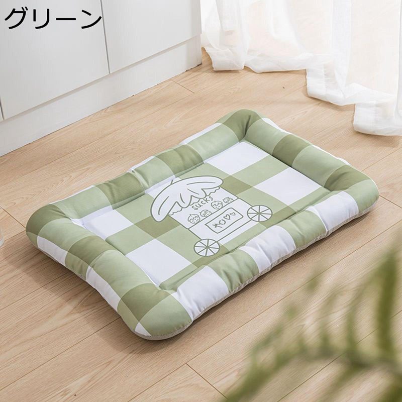樂天商城 - ペットベッド ペットクッション 花柄 ペットソファー 犬用ベッド チェック柄 猫用ベッド 滑りにくい裏生地 カバー取り外し可 水洗える 室内 お手入れ簡単 保温防寒 寝床 耐え噛み 肌触りよい