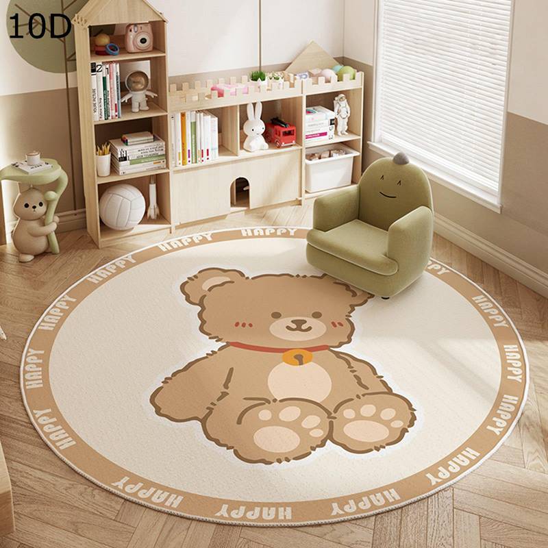10帖用（352 cm×440 cm） - デスクマット ゲーミングカーペット フロアマット ラウンド 大きめ 床保護ラグ インテリアマット 敷物 可愛い柄 滑りにくい 軽量 ずれない 吸音 ウォッシャブル コンピューターチェア