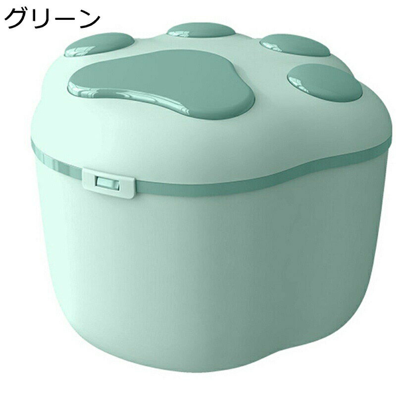 ペットフードストッカー 3kg 4kg ペットフード保存容器 肉球柄 スプーン付き ライスボックス 米桶 省スペース 小型 飼料保管箱 ペットフード 犬餌 猫餌 ドッグフード かわいい 保存容器